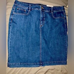 Brand New Blue Jean Charter Club Skirt-size 14